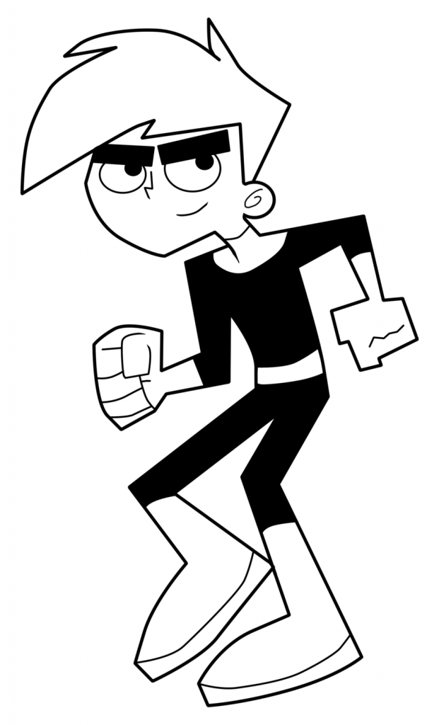 Plansa de colorat cu Danny Phantom 12 4